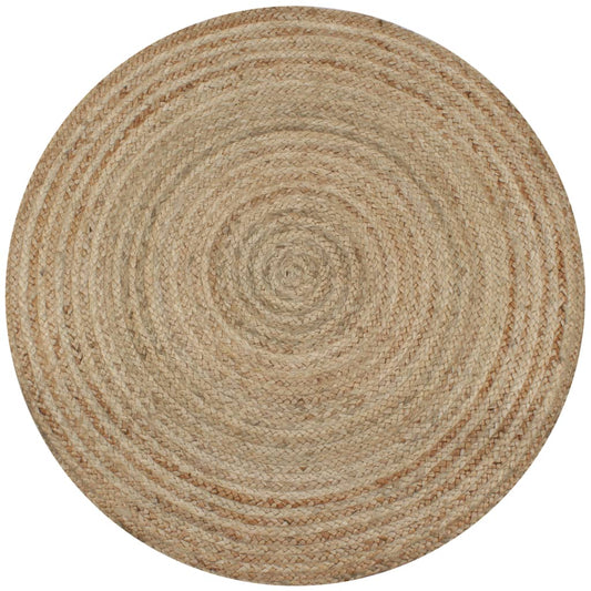 Tapijt rond 120 cm gevlochten jute is nu te koop bij PeponiXL, paradijselijk wonen!