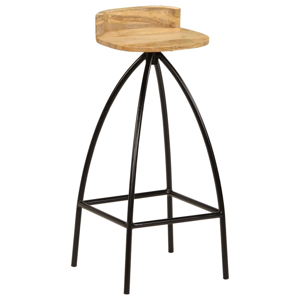 Barkrukken 2 st massief mangohout is nu te koop bij PeponiXL, paradijselijk wonen!