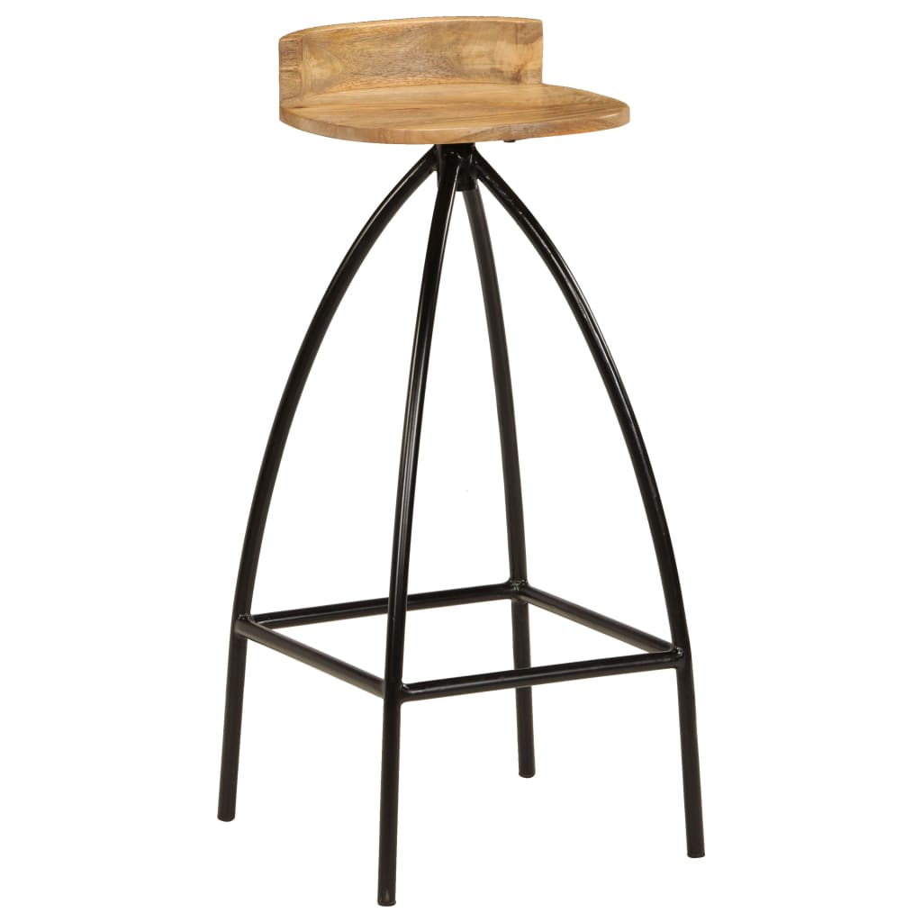 Barkrukken 2 st massief mangohout is nu te koop bij PeponiXL, paradijselijk wonen!