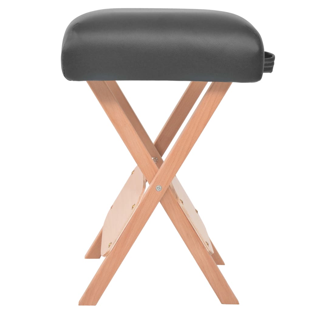 Massagekruk met 12 cm dikke zitting 2 bolsters inklapbaar zwart is nu te koop bij PeponiXL, paradijselijk wonen!