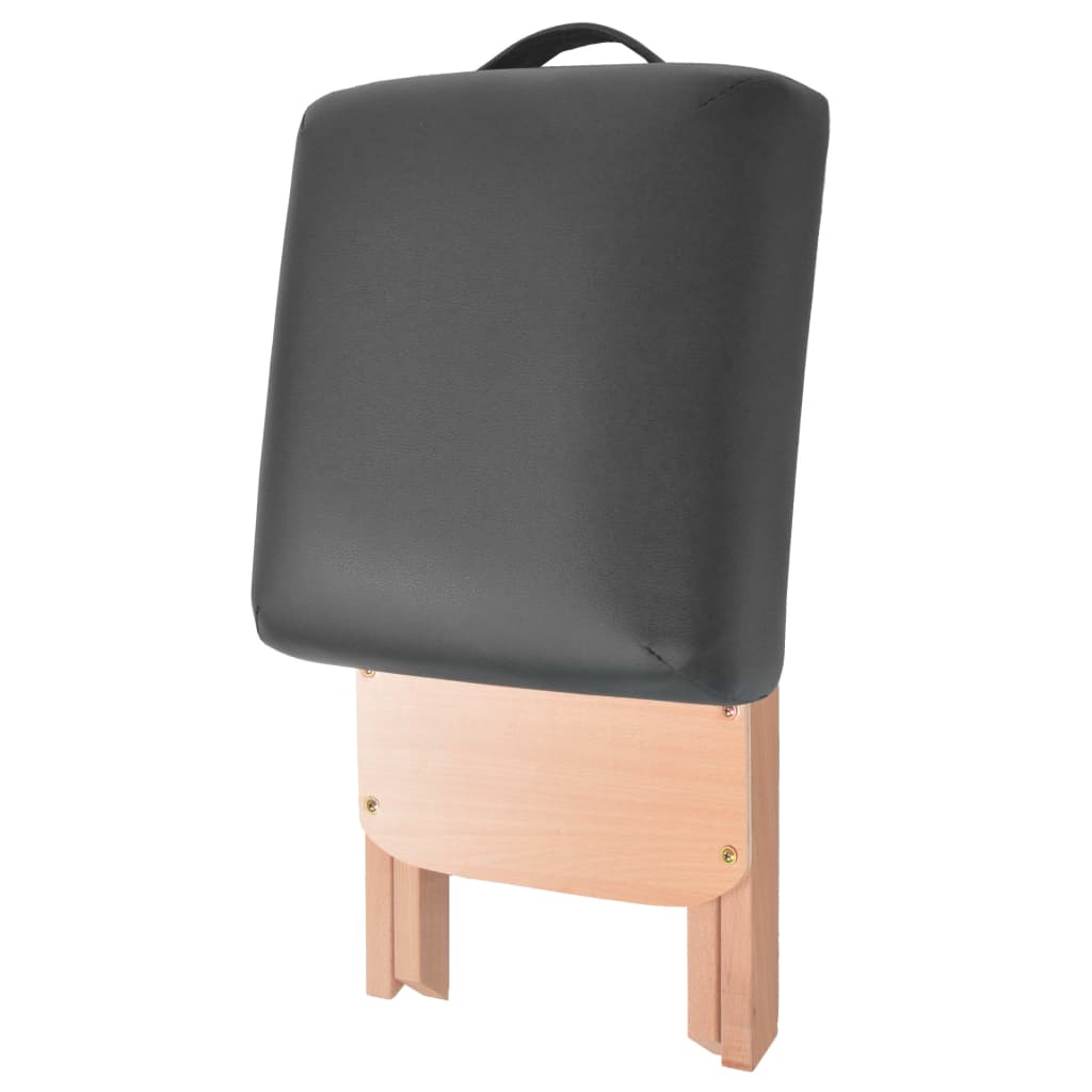 Massagekruk met 12 cm dikke zitting 2 bolsters inklapbaar zwart is nu te koop bij PeponiXL, paradijselijk wonen!