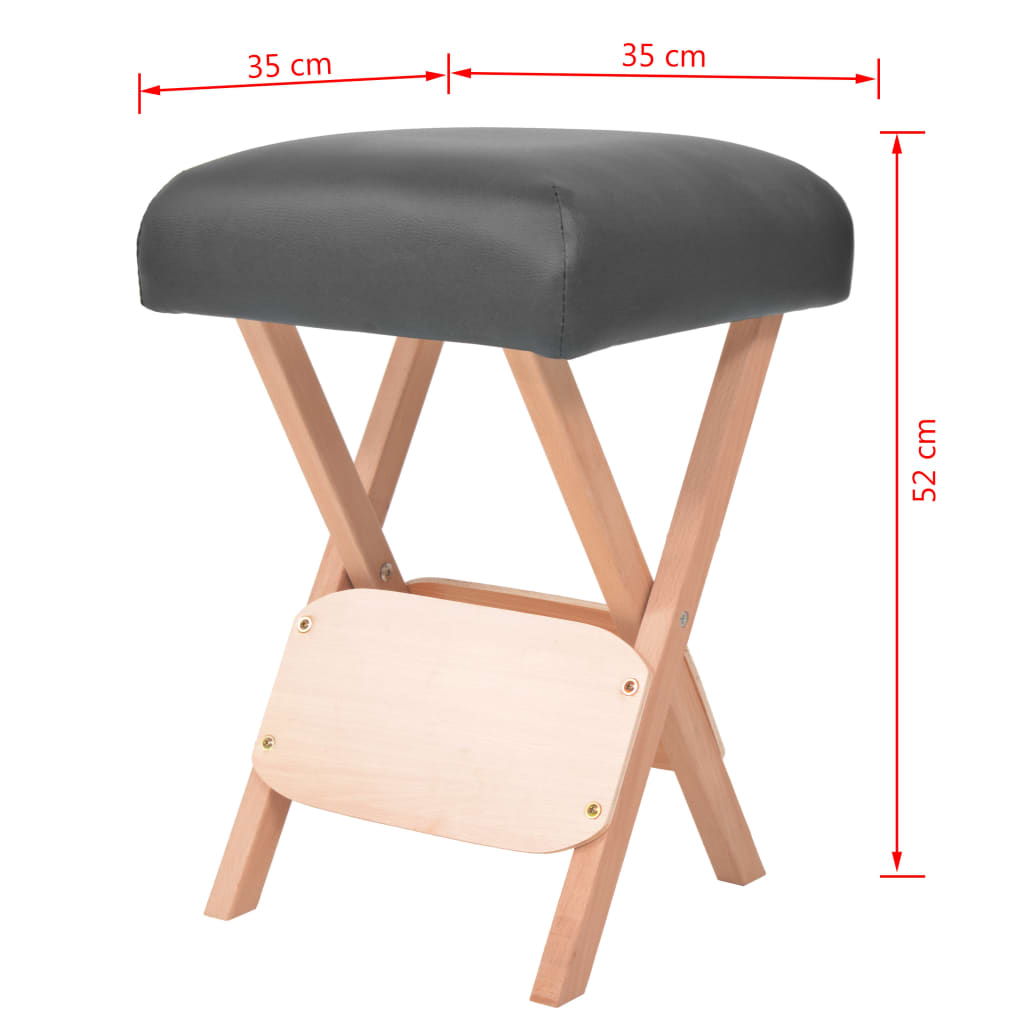 Massagekruk met 12 cm dikke zitting 2 bolsters inklapbaar zwart is nu te koop bij PeponiXL, paradijselijk wonen!