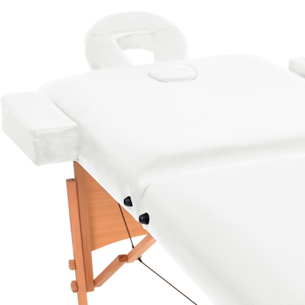 Massagetafel 10 cm dik 2 zones inklapbaar wit is nu te koop bij PeponiXL, paradijselijk wonen!