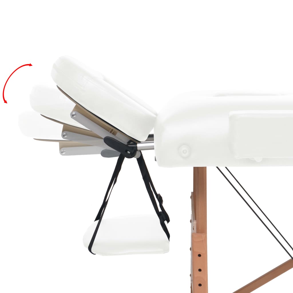 Massagetafel 10 cm dik 2 zones inklapbaar wit is nu te koop bij PeponiXL, paradijselijk wonen!