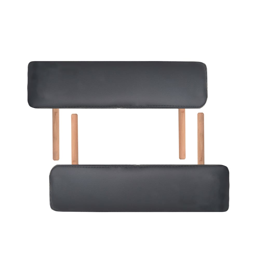 Massagetafel inklapbaar 2 zones 10 cm dik zwart is nu te koop bij PeponiXL, paradijselijk wonen!