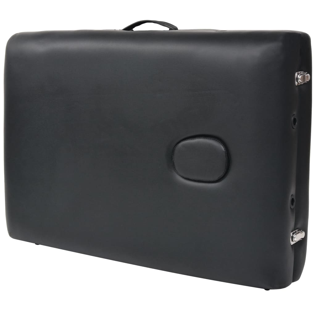 Massagetafel inklapbaar 2 zones 10 cm dik zwart is nu te koop bij PeponiXL, paradijselijk wonen!