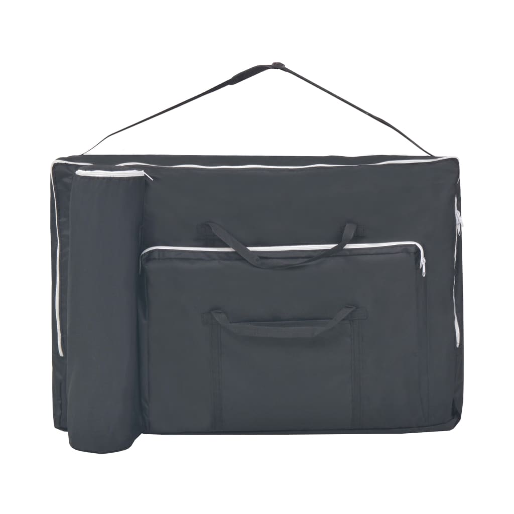 Massagetafel inklapbaar 2 zones 10 cm dik zwart is nu te koop bij PeponiXL, paradijselijk wonen!
