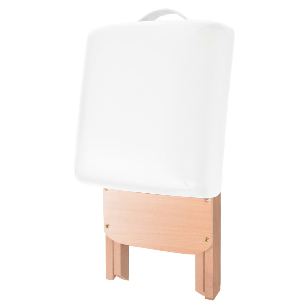 Massagetafel- en krukset inklapbaar 2 zones 10 cm dik wit is nu te koop bij PeponiXL, paradijselijk wonen!