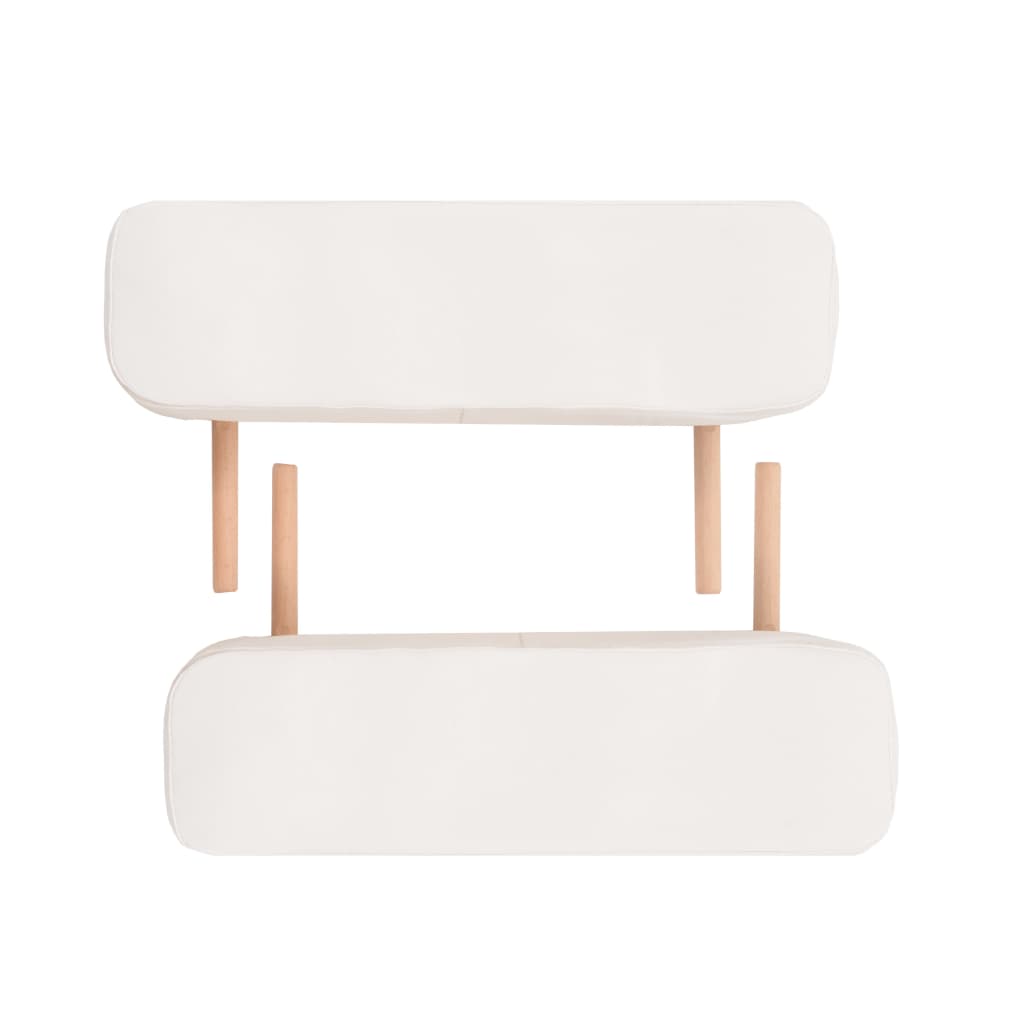 Massagetafel- en krukset inklapbaar 2 zones 10 cm dik wit is nu te koop bij PeponiXL, paradijselijk wonen!