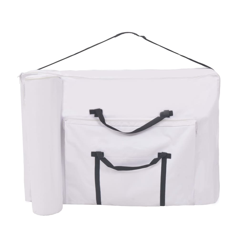 Massagetafel- en krukset inklapbaar 2 zones 10 cm dik wit is nu te koop bij PeponiXL, paradijselijk wonen!