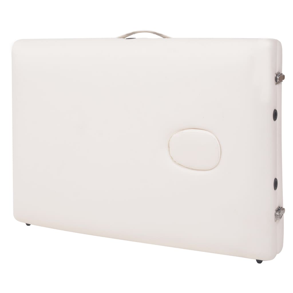 Massagetafel- en krukset inklapbaar 2 zones 10 cm dik wit is nu te koop bij PeponiXL, paradijselijk wonen!