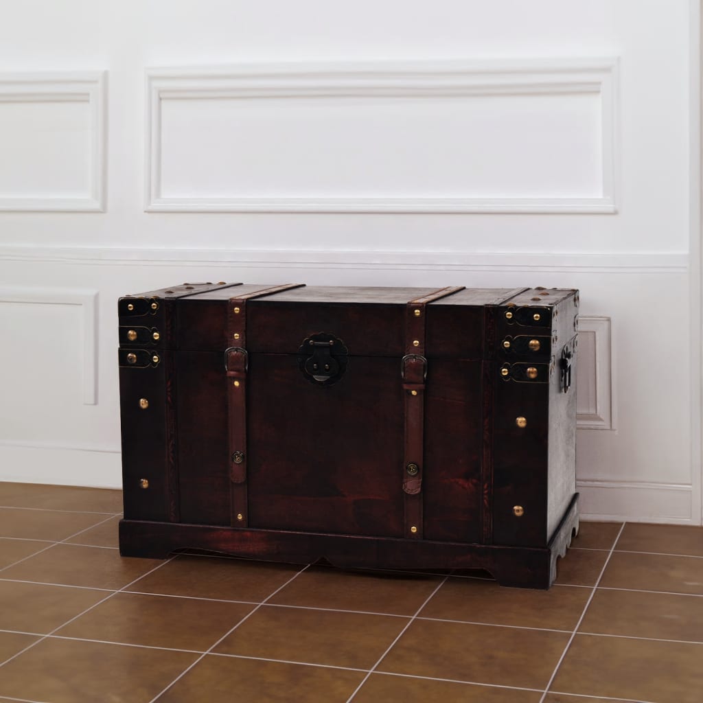 Schatkist vintage stijl 66x38x40 cm hout is nu te koop bij PeponiXL, paradijselijk wonen!