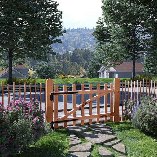 Poort enkel 100x60 cm geïmpregneerd hazelaarhout is nu te koop bij PeponiXL, paradijselijk wonen!