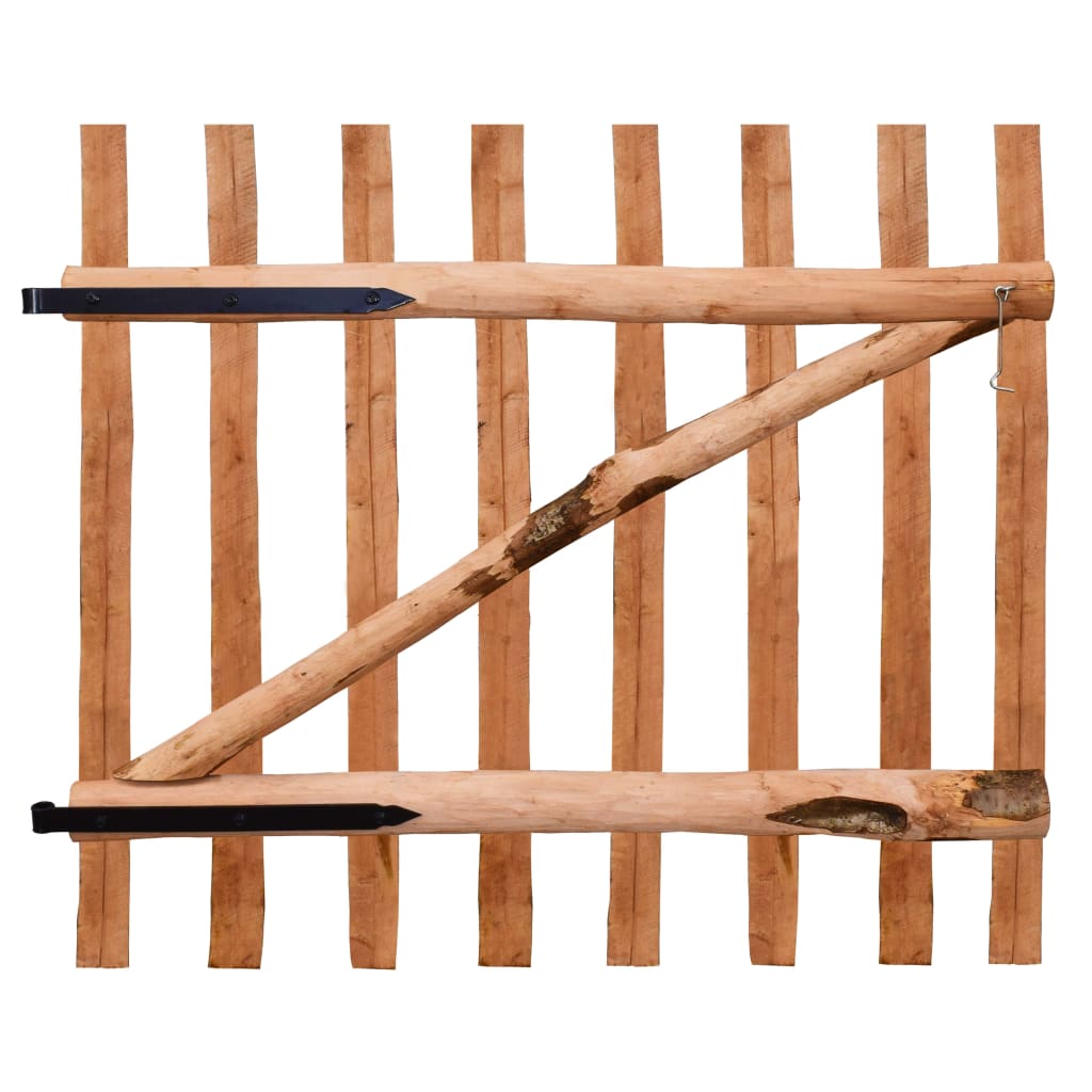 Poort enkel 100x90 cm geïmpregneerd hazelaarhout is nu te koop bij PeponiXL, paradijselijk wonen!