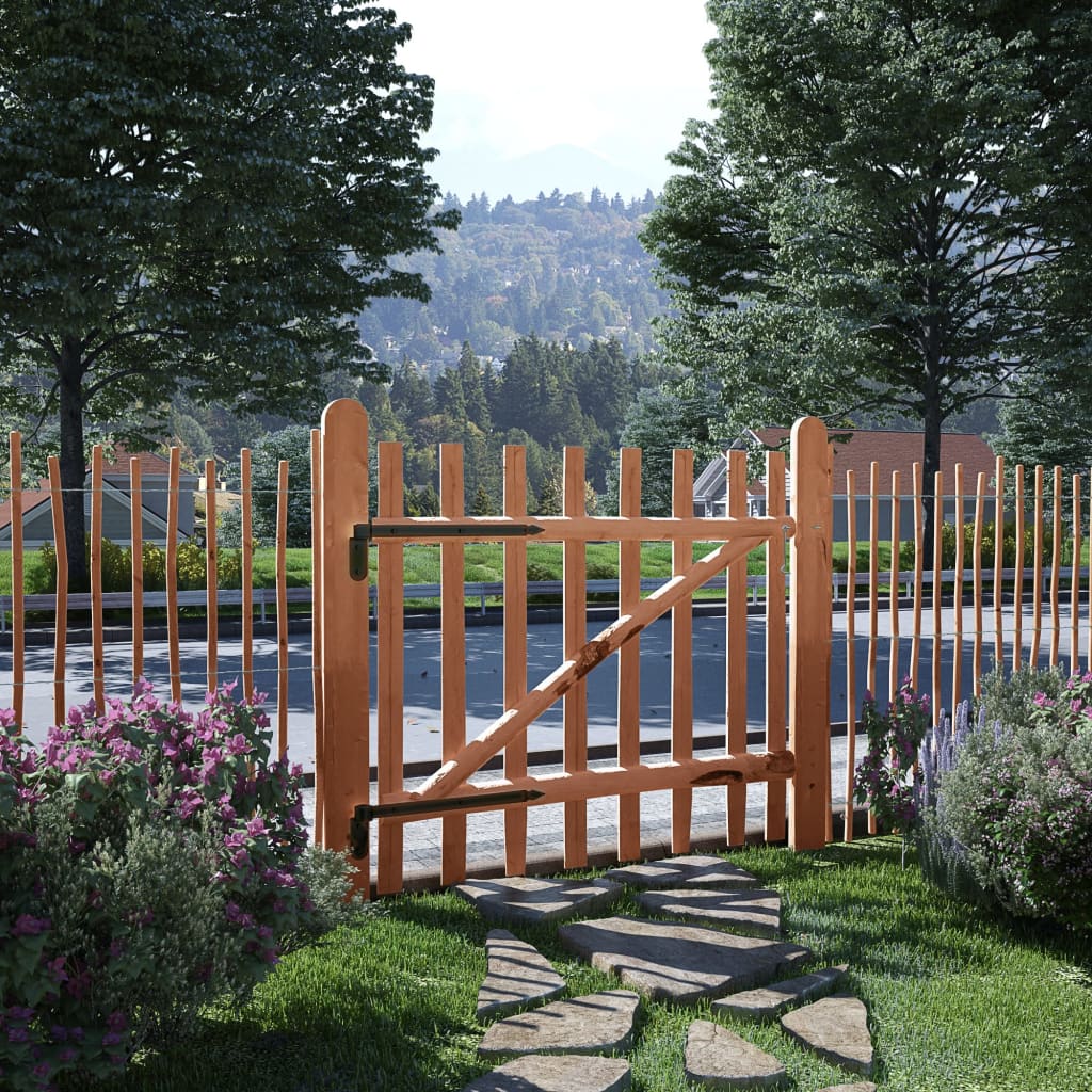 Poort enkel 100x90 cm geïmpregneerd hazelaarhout is nu te koop bij PeponiXL, paradijselijk wonen!