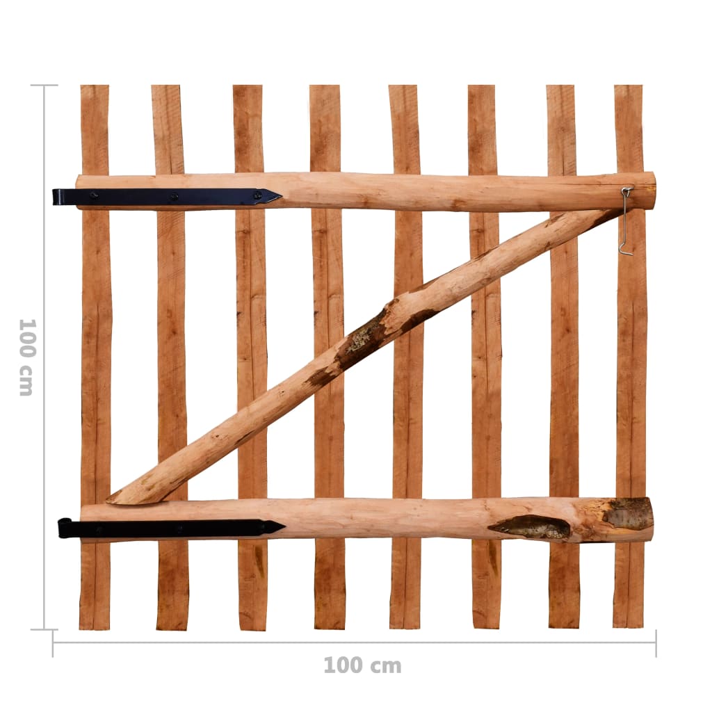 Poort enkel 100x100 cm geïmpregneerd hazelaarhout is nu te koop bij PeponiXL, paradijselijk wonen!