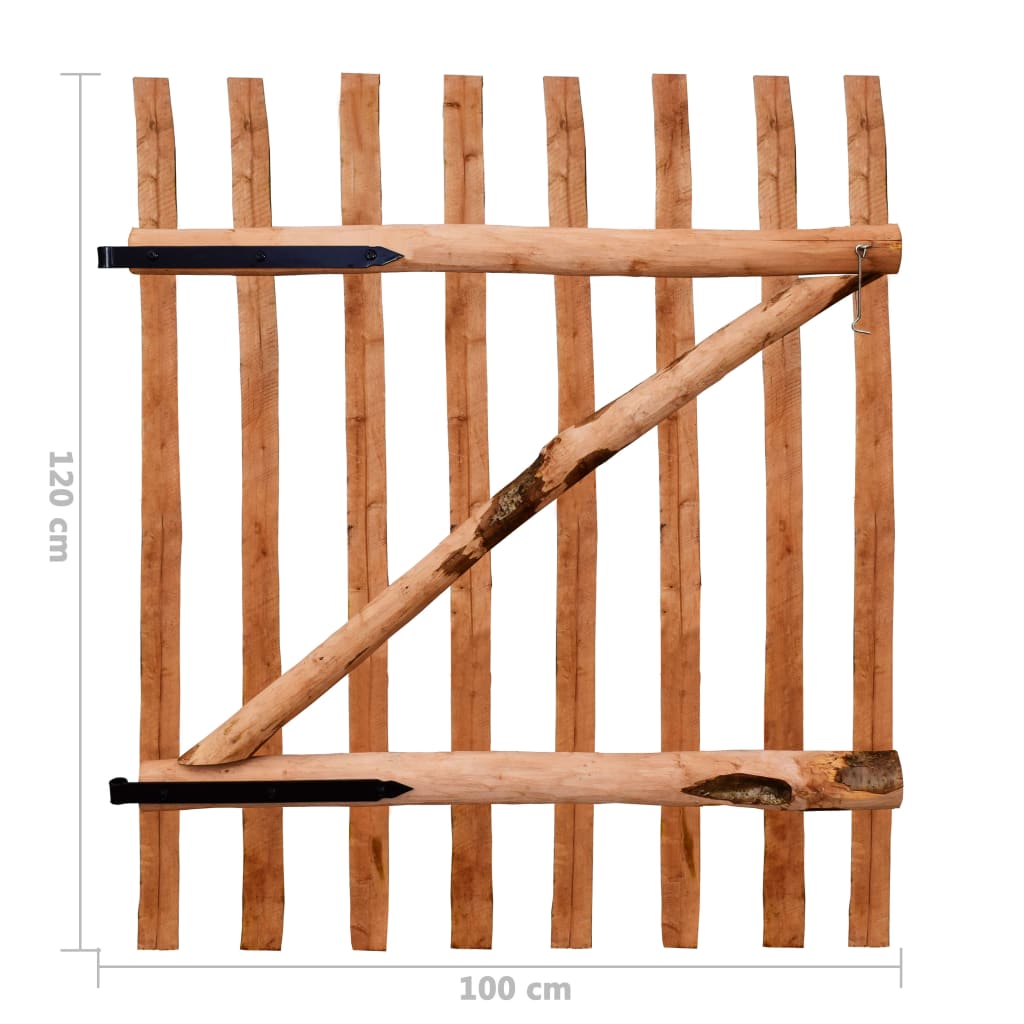 Poort enkel 100x120 cm geïmpregneerd hazelaarhout is nu te koop bij PeponiXL, paradijselijk wonen!