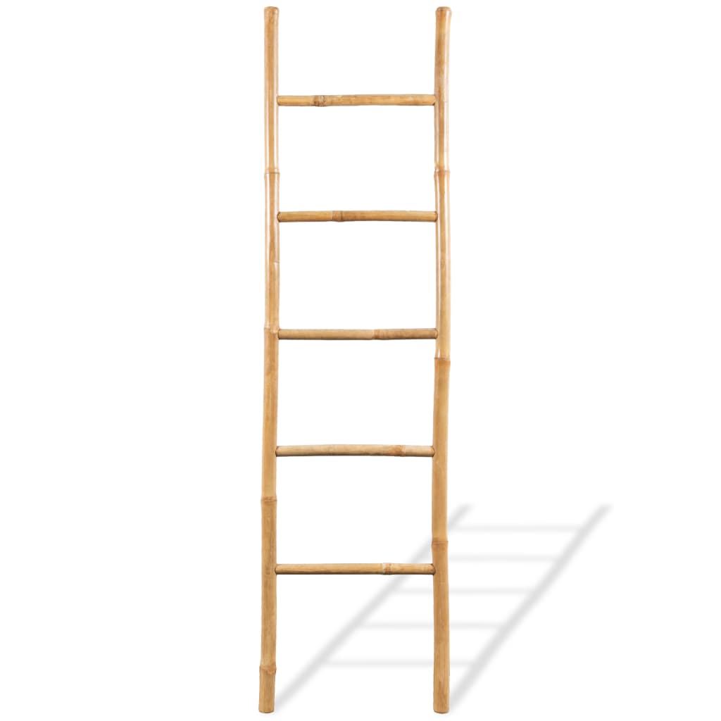Handdoekladder met 5 sporten 150 cm bamboe is nu te koop bij PeponiXL, paradijselijk wonen!