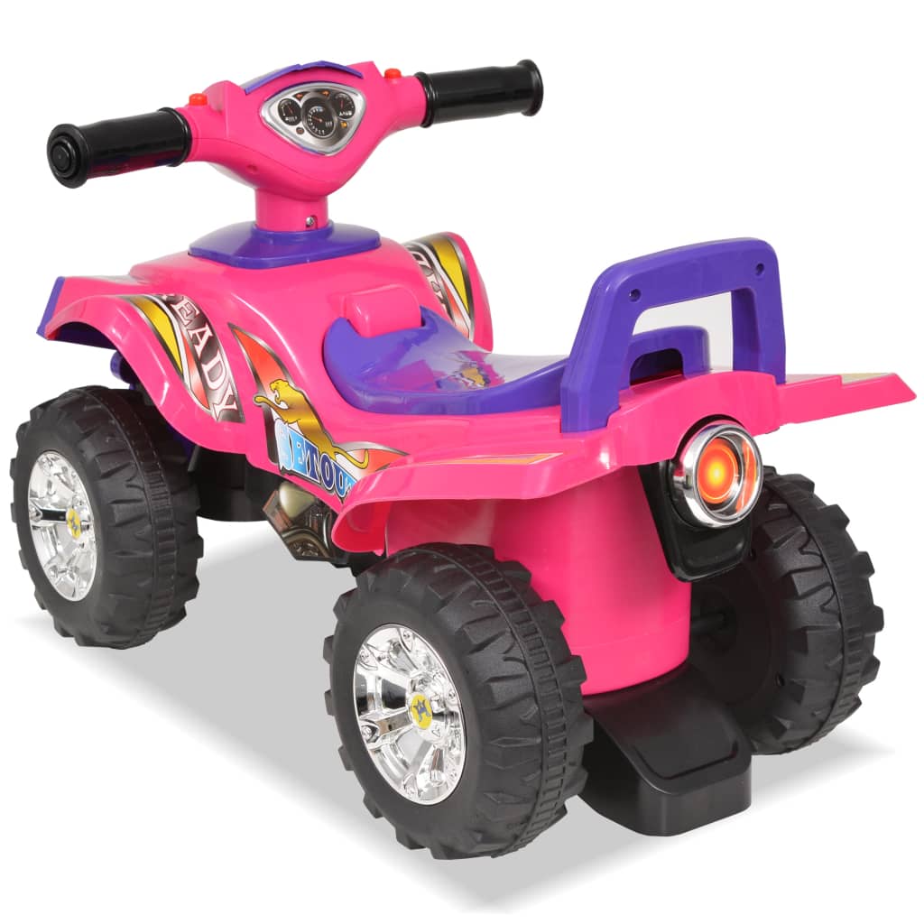 Loopquad met licht en geluid roze en paars is nu te koop bij PeponiXL, paradijselijk wonen!