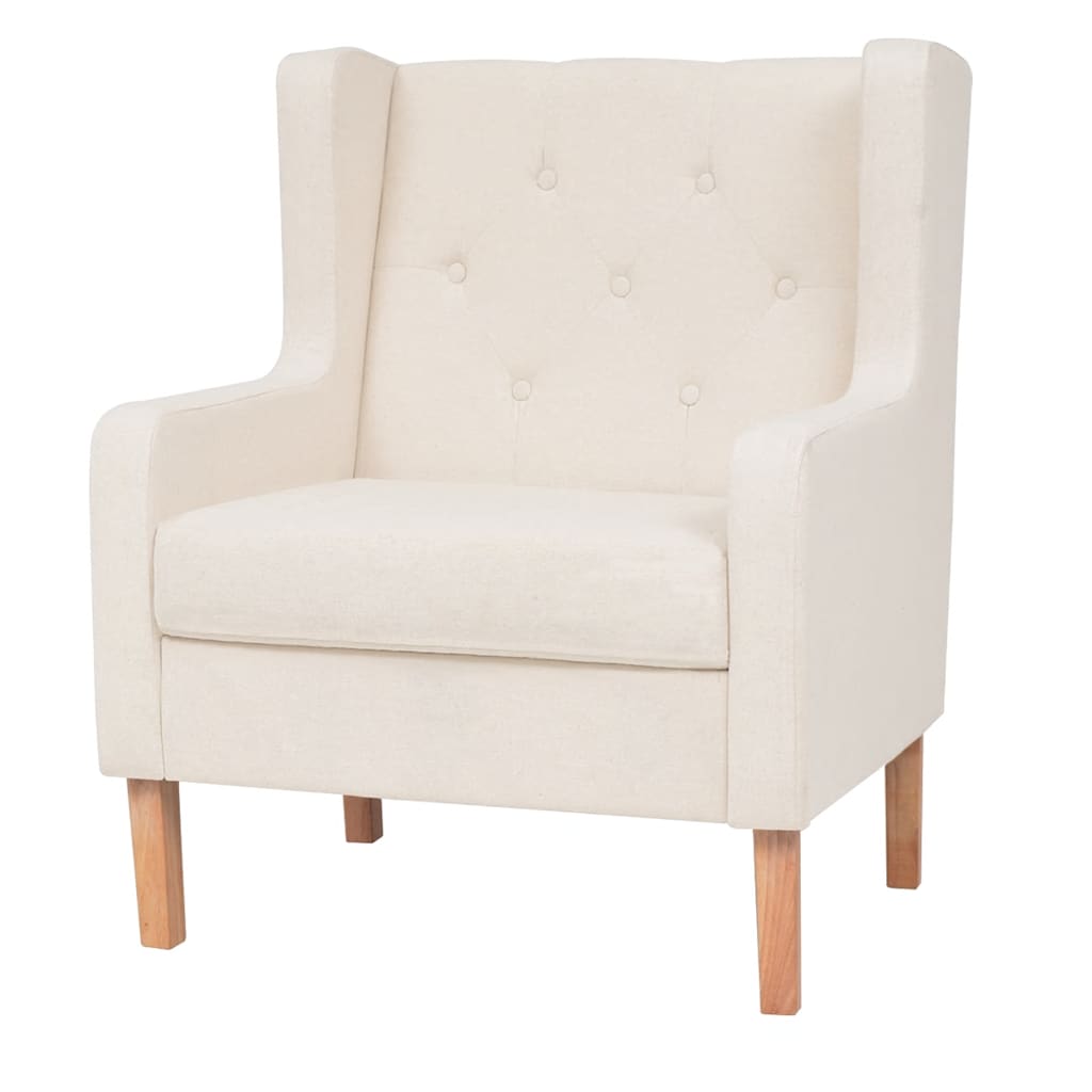 Fauteuil stof crèmewit is nu te koop bij PeponiXL, paradijselijk wonen!