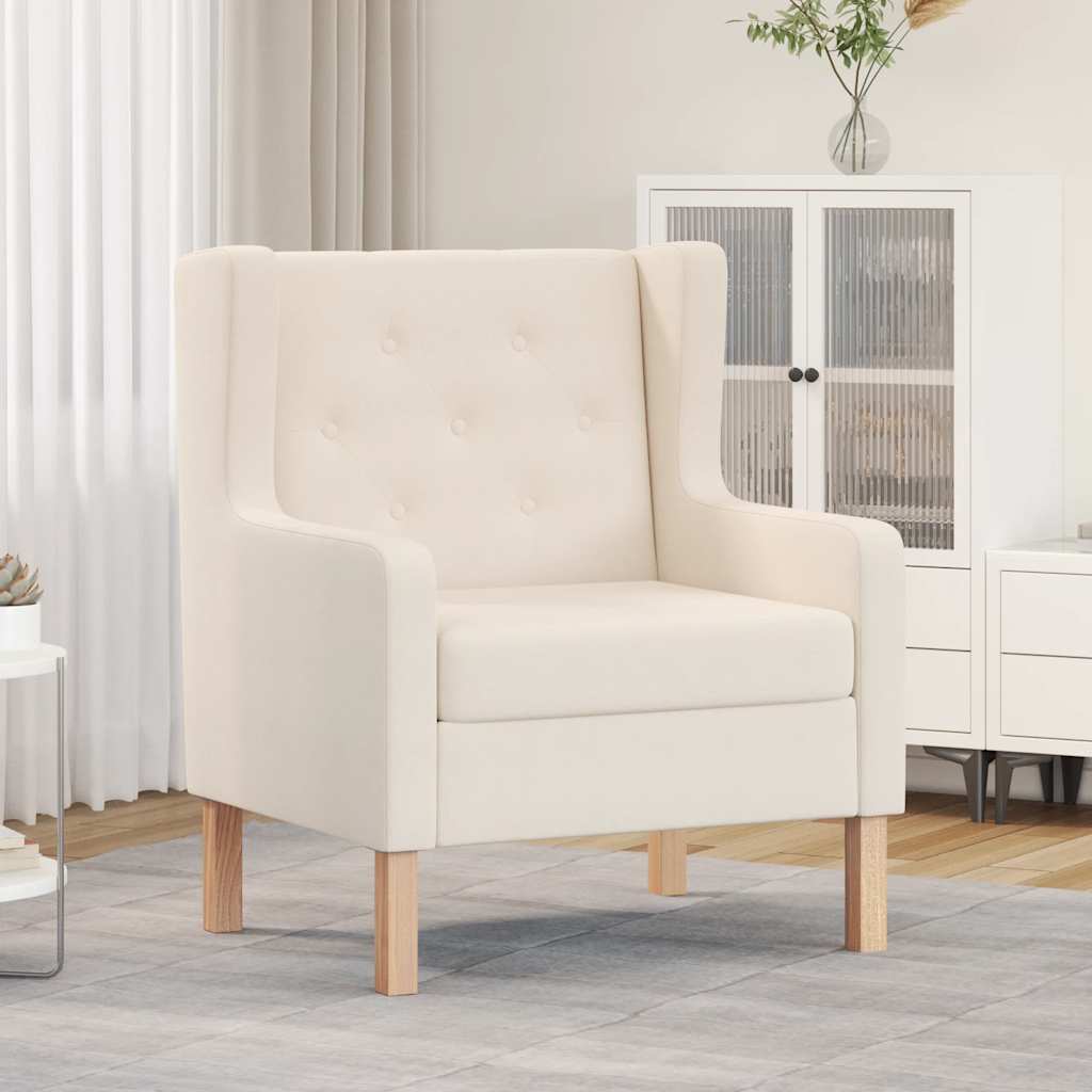 Fauteuil stof crèmewit is nu te koop bij PeponiXL, paradijselijk wonen!