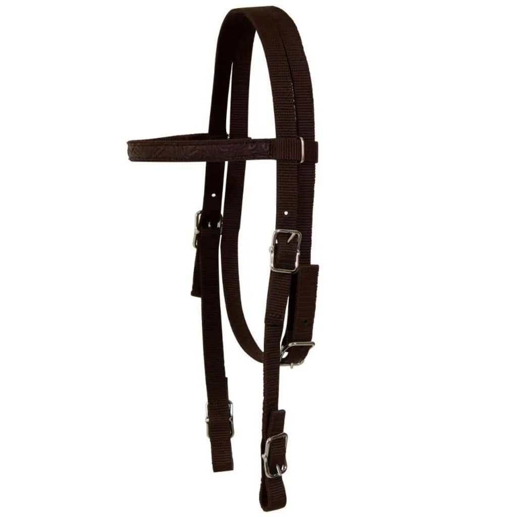Western zadel, hoofdstel en borstriem 15" echt leer bruin is nu te koop bij PeponiXL, paradijselijk wonen!