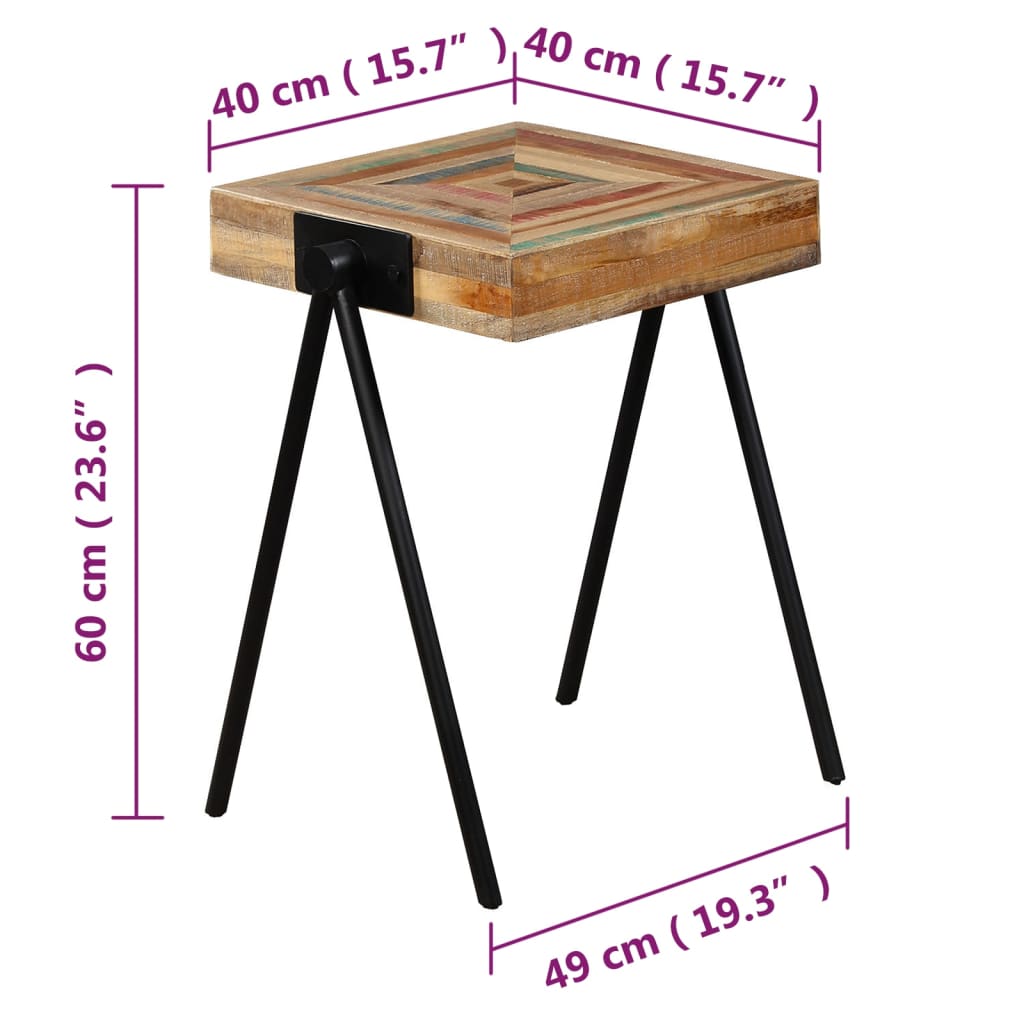 Bijzettafel massief hergebruikt teakhout is nu te koop bij PeponiXL, paradijselijk wonen!