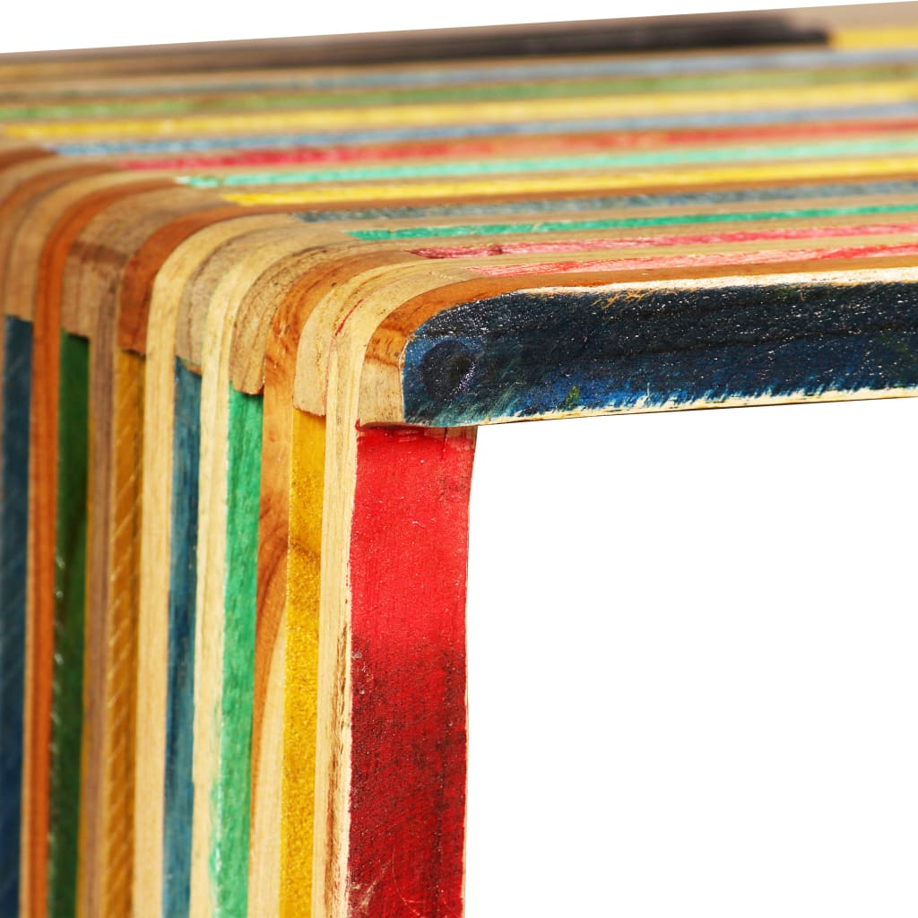 Wandschappenset massief gerecycled teakhout meerkleurig 3-delig is nu te koop bij PeponiXL, paradijselijk wonen!