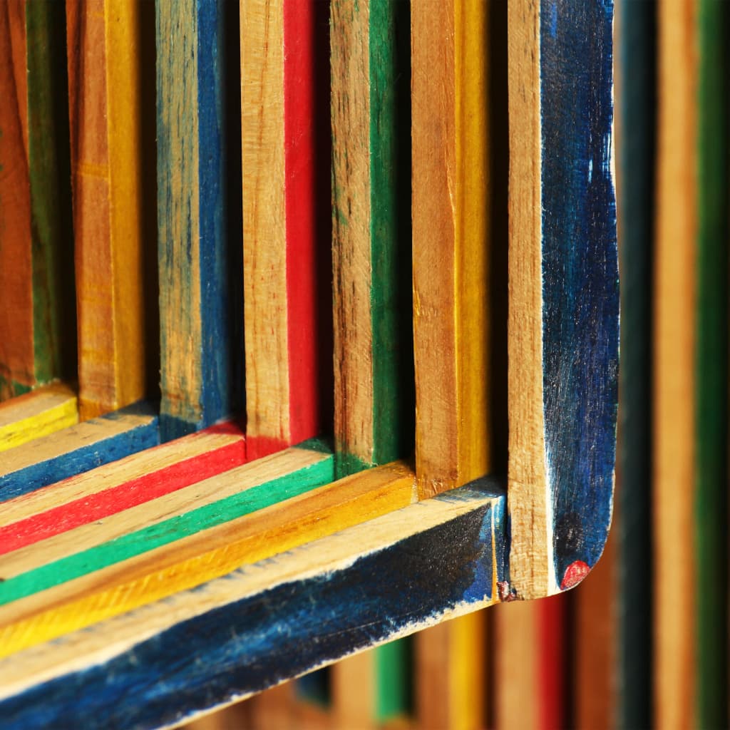 Wandschappenset massief gerecycled teakhout meerkleurig 3-delig is nu te koop bij PeponiXL, paradijselijk wonen!
