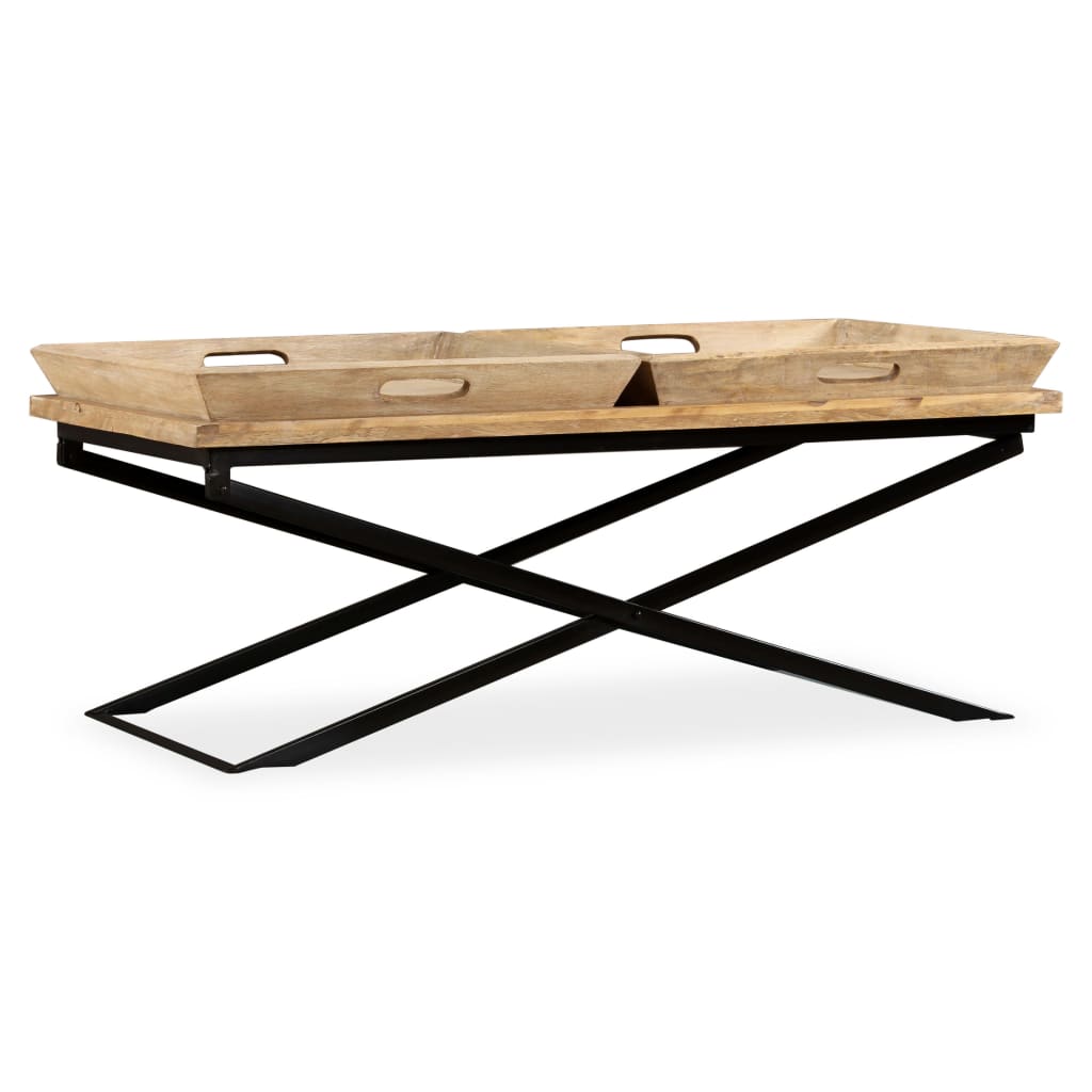 Salontafel 110x55x42 cm massief mangohout is nu te koop bij PeponiXL, paradijselijk wonen!