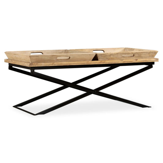 Salontafel 110x55x42 cm massief mangohout is nu te koop bij PeponiXL, paradijselijk wonen!