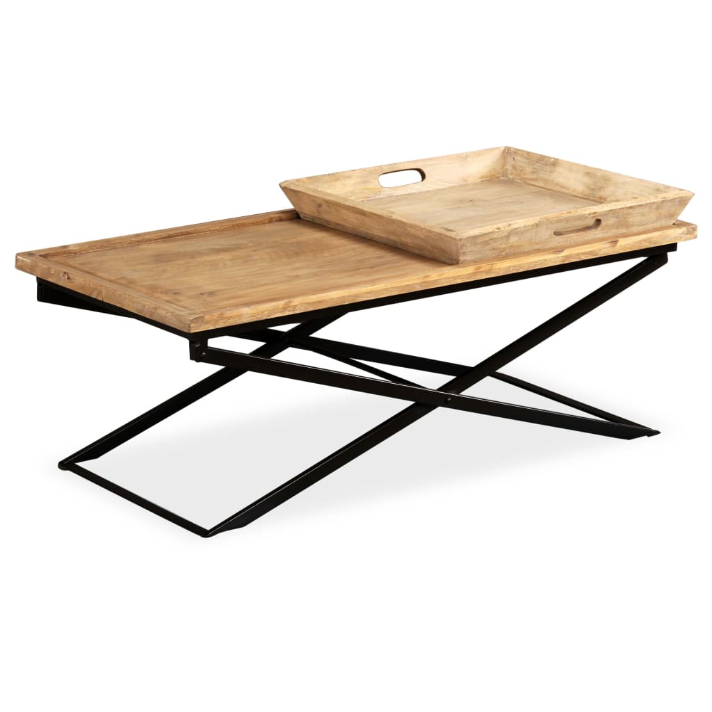 Salontafel 110x55x42 cm massief mangohout is nu te koop bij PeponiXL, paradijselijk wonen!