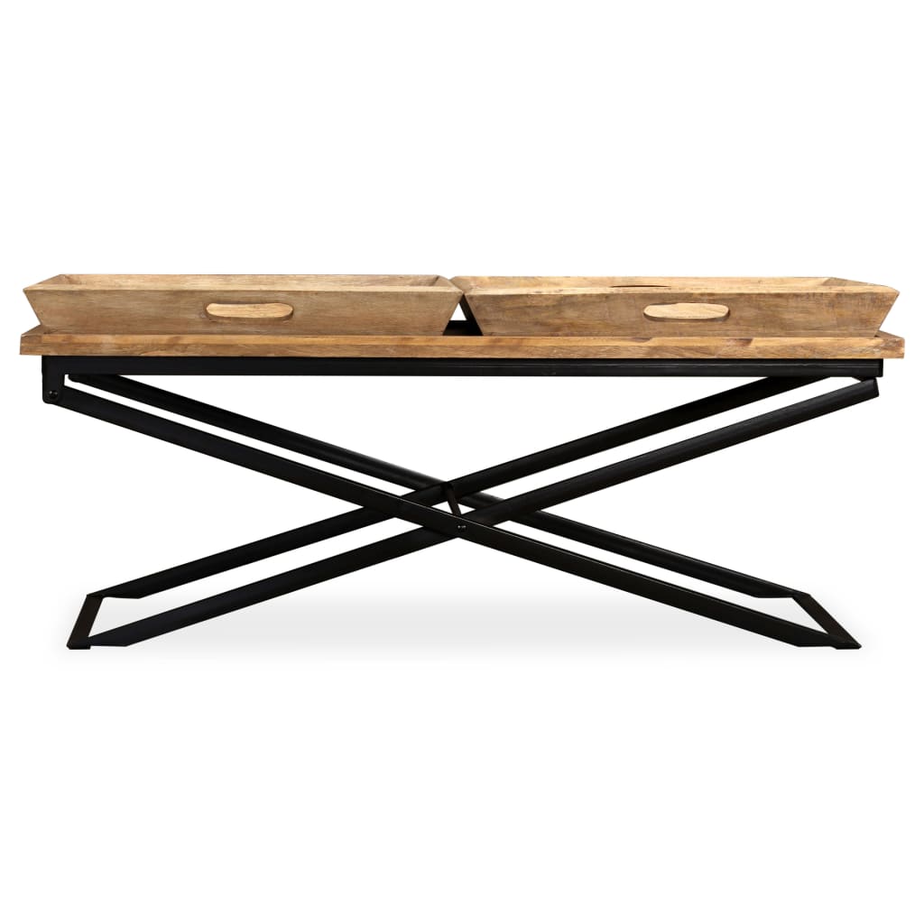 Salontafel 110x55x42 cm massief mangohout is nu te koop bij PeponiXL, paradijselijk wonen!