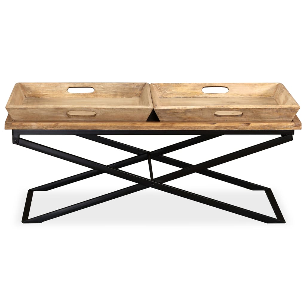 Salontafel 110x55x42 cm massief mangohout is nu te koop bij PeponiXL, paradijselijk wonen!