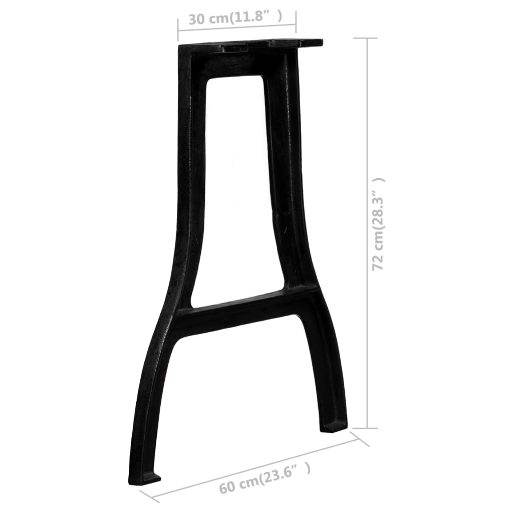 Eettafelpoten 2 st A-frame gietijzer is nu te koop bij PeponiXL, paradijselijk wonen!