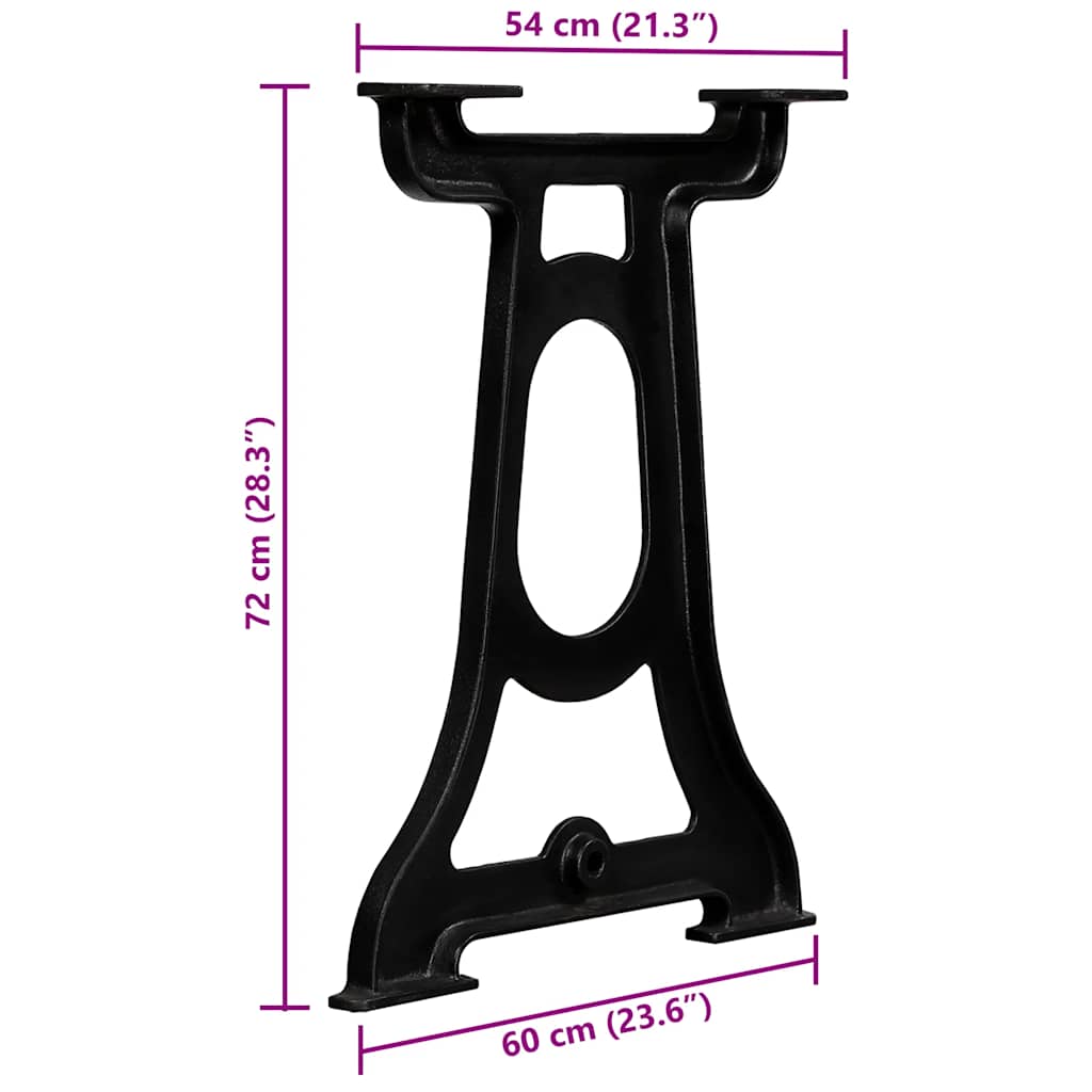 Eettafelpoten 2 st Y-frame gietijzer is nu te koop bij PeponiXL, paradijselijk wonen!