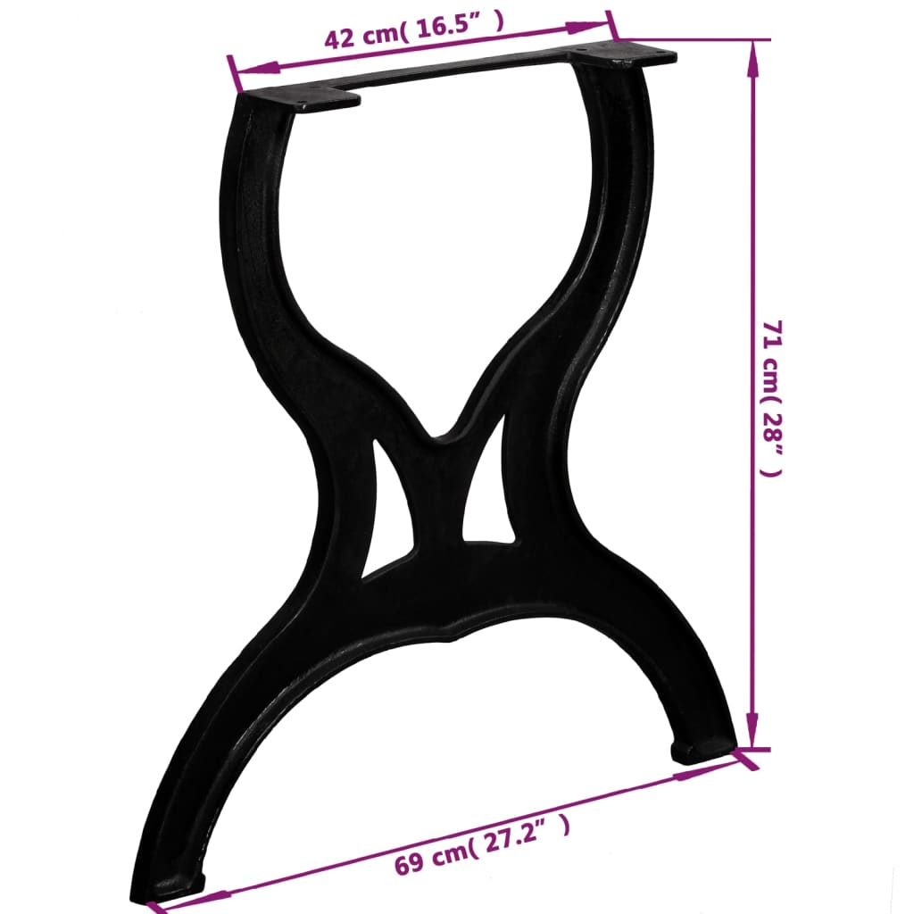 Eettafelpoten 2 st X-frame gietijzer is nu te koop bij PeponiXL, paradijselijk wonen!