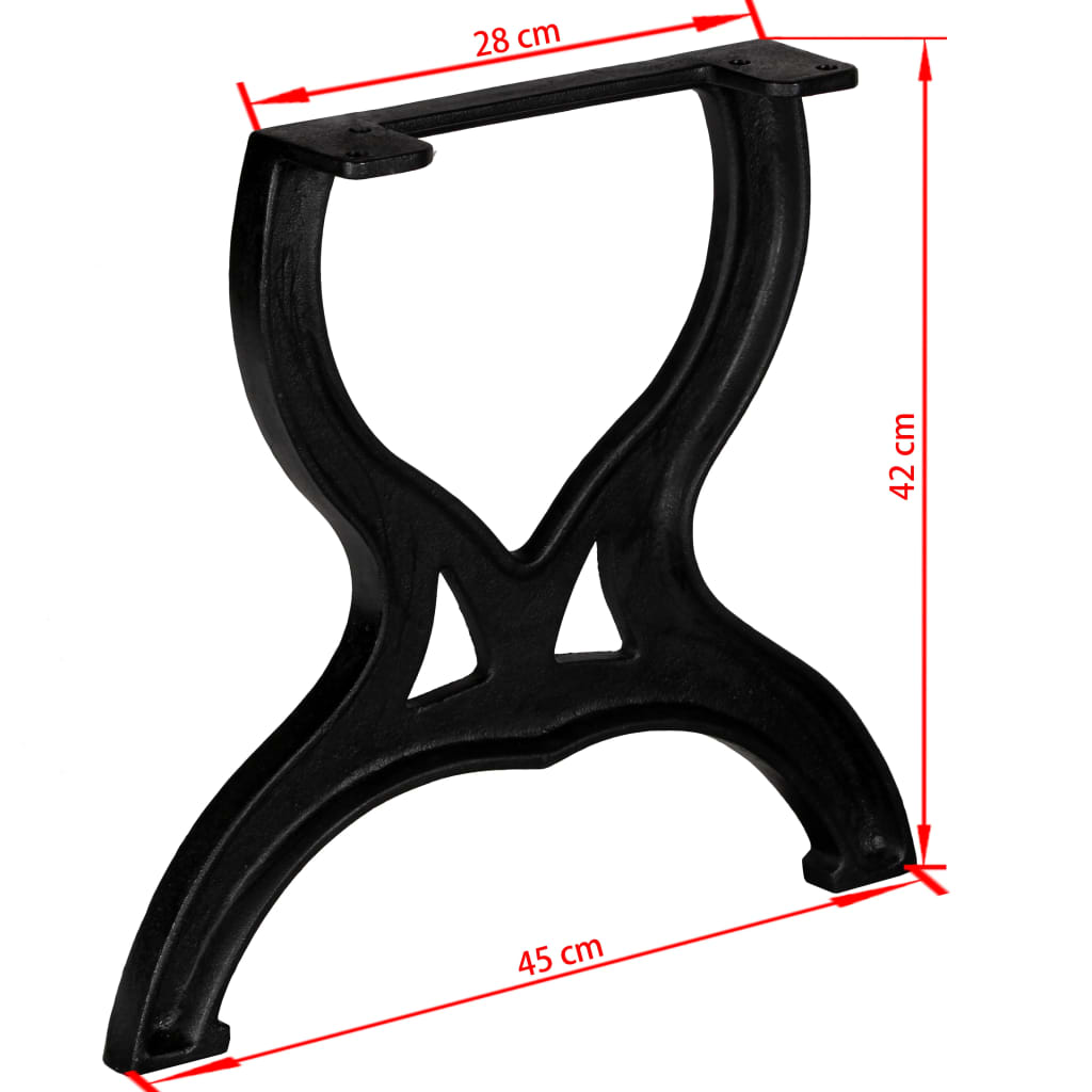 Salontafelpoten 2 st X-frame gietijzer is nu te koop bij PeponiXL, paradijselijk wonen!