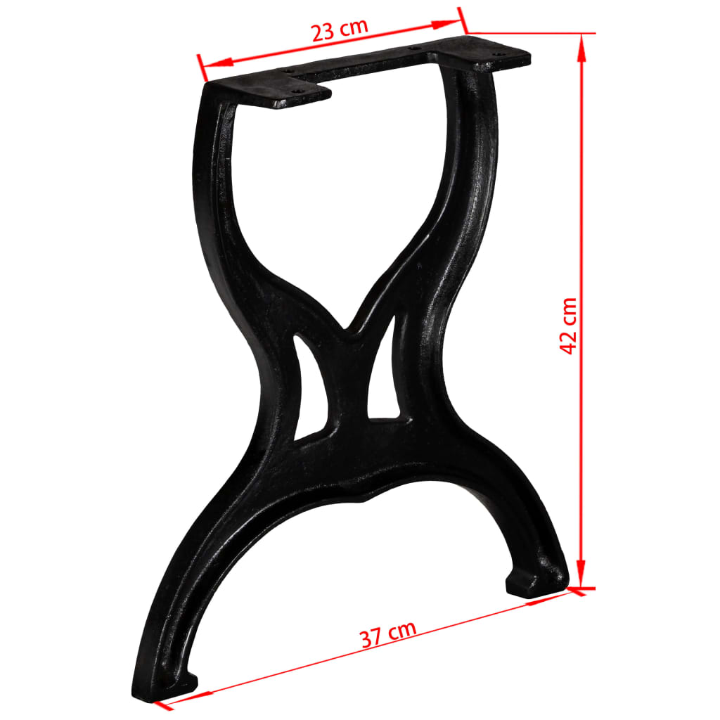 Bankpoten 2 st X-frame gietijzer is nu te koop bij PeponiXL, paradijselijk wonen!