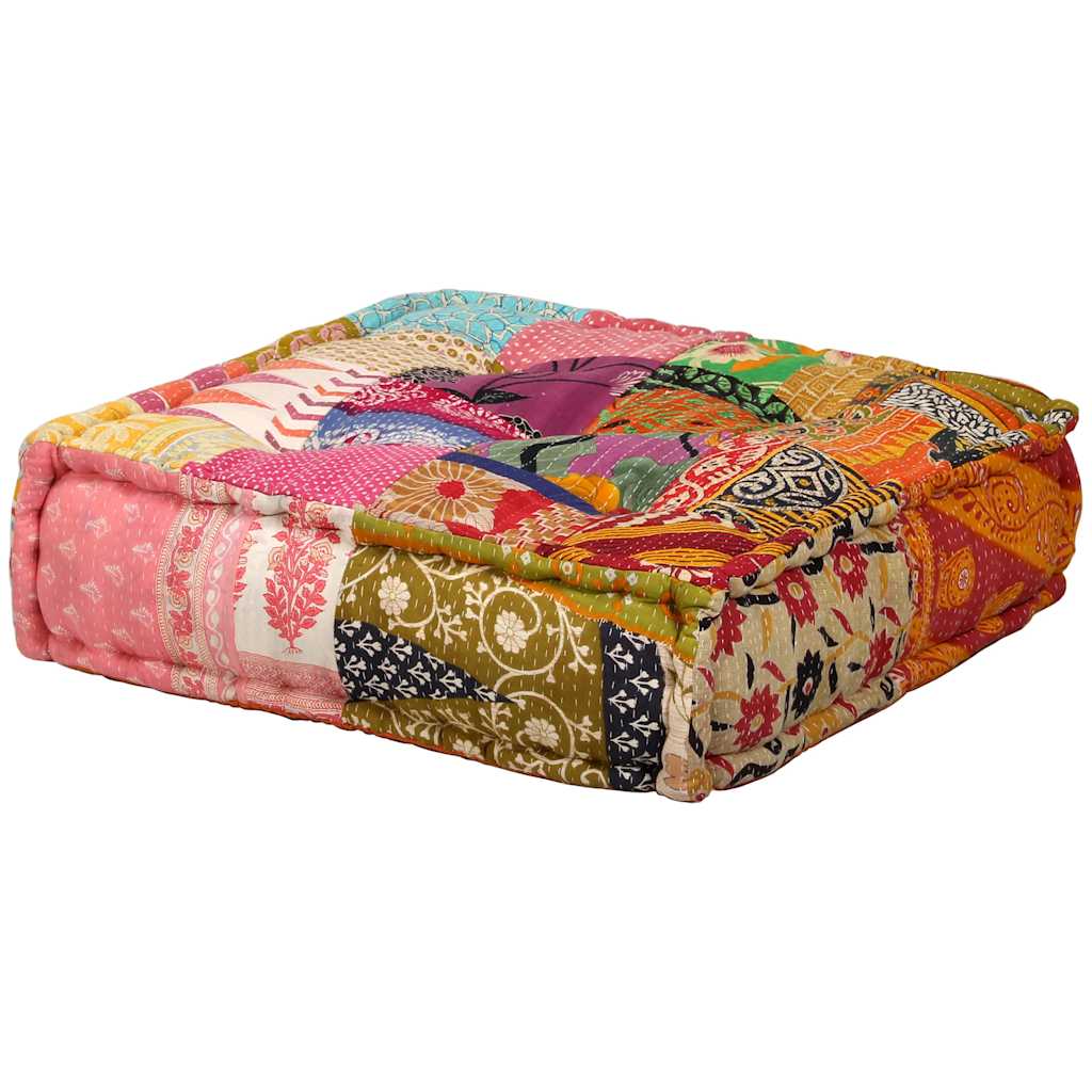 Poef tweezits modulair stof patchwork is nu te koop bij PeponiXL, paradijselijk wonen!