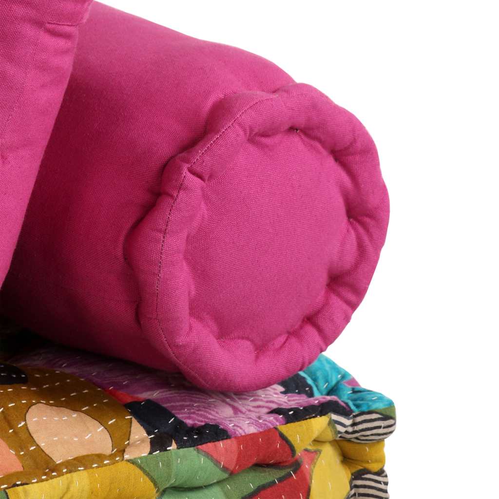 Poef tweezits modulair stof patchwork is nu te koop bij PeponiXL, paradijselijk wonen!