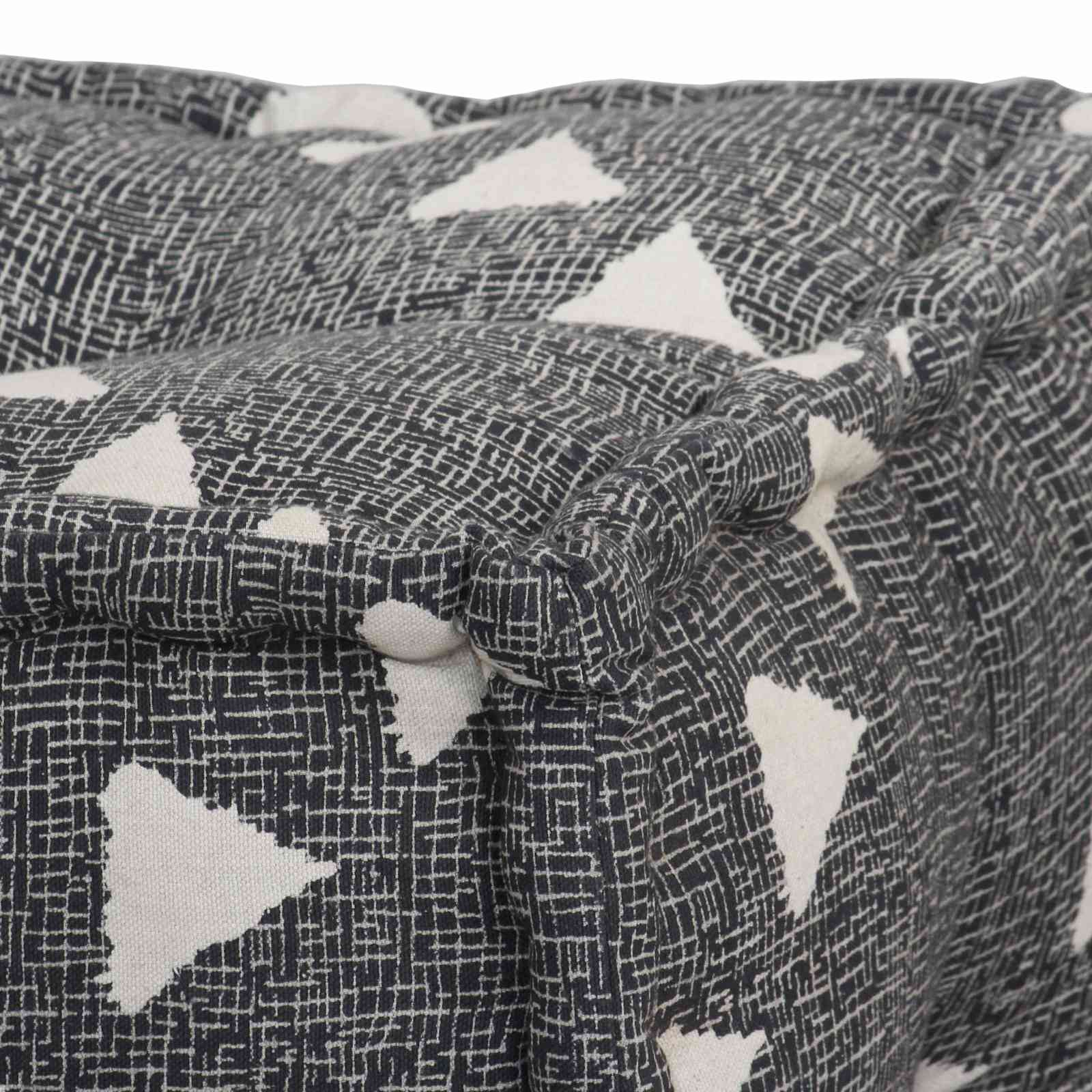 Pouffes Geometrisch Grijs en Wit 40 x 40 x 40 cm Stof is nu te koop bij PeponiXL, paradijselijk wonen!