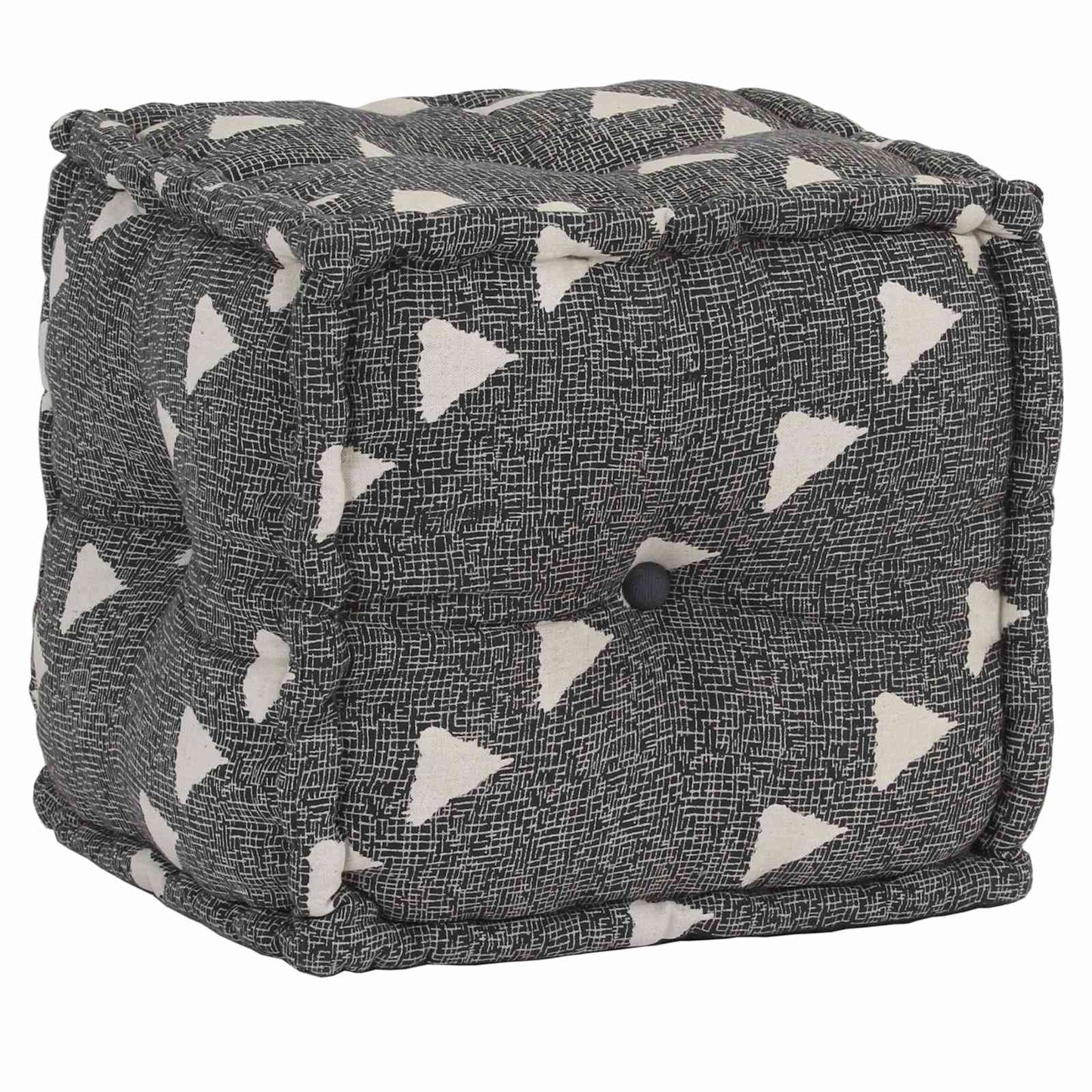 Pouffes Geometrisch Grijs en Wit 40 x 40 x 40 cm Stof is nu te koop bij PeponiXL, paradijselijk wonen!