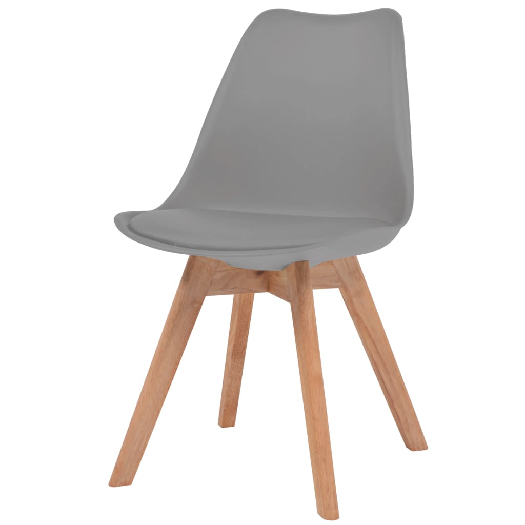 Eetkamerstoelen 6 st kunststof grijs is nu te koop bij PeponiXL, paradijselijk wonen!