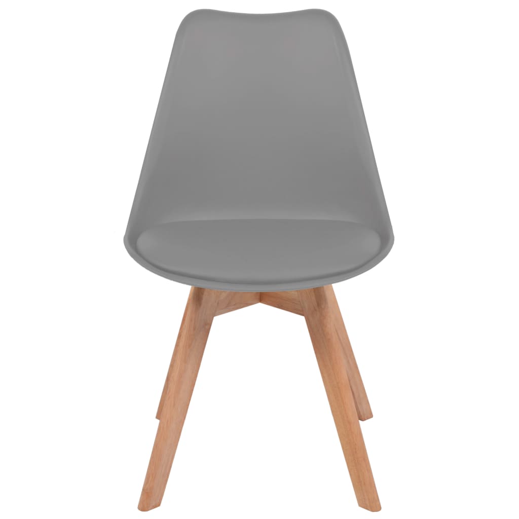Eetkamerstoelen 6 st kunststof grijs is nu te koop bij PeponiXL, paradijselijk wonen!