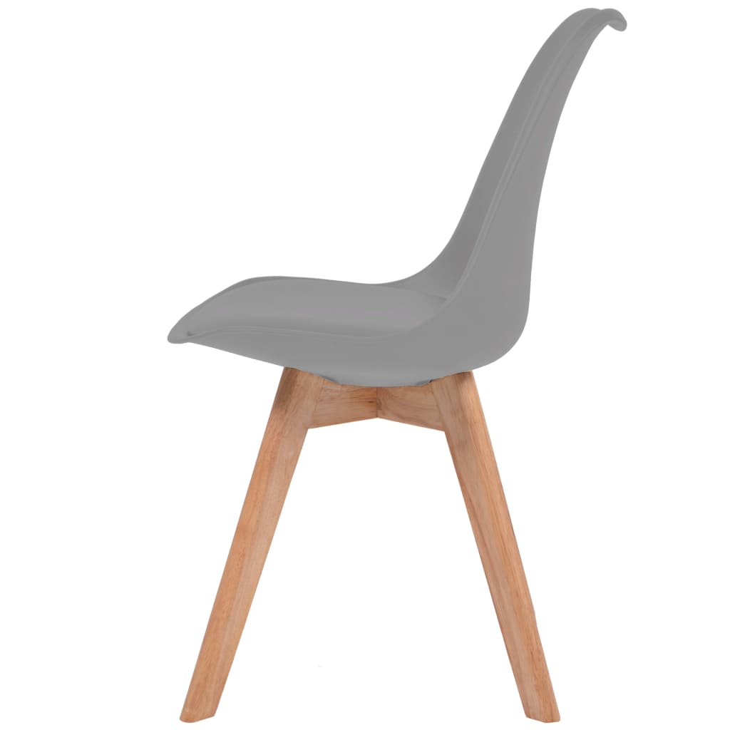 Eetkamerstoelen 6 st kunststof grijs is nu te koop bij PeponiXL, paradijselijk wonen!