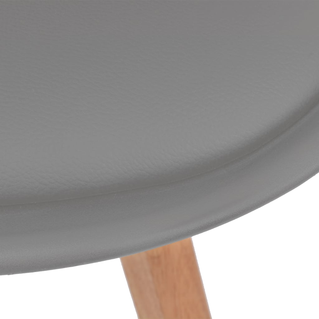 Eetkamerstoelen 6 st kunststof grijs is nu te koop bij PeponiXL, paradijselijk wonen!