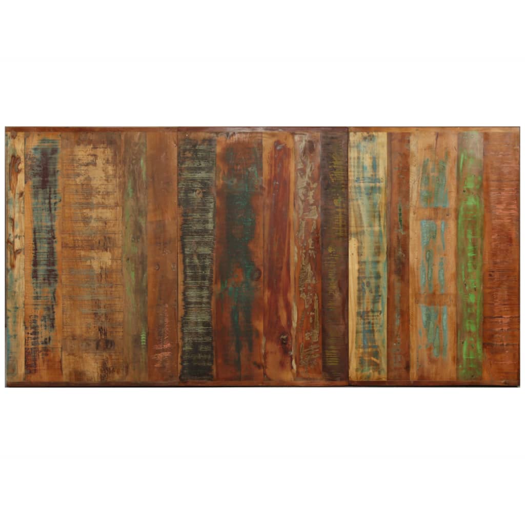 Eettafel 180 cm massief gerecycled hout en stalen kruis is nu te koop bij PeponiXL, paradijselijk wonen!