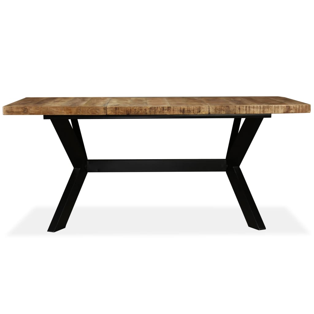 Eettafel 180 cm massief mangohout en stalen kruis is nu te koop bij PeponiXL, paradijselijk wonen!