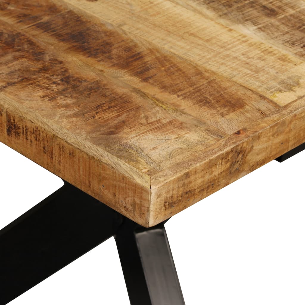 Eettafel 180 cm massief mangohout en stalen kruis is nu te koop bij PeponiXL, paradijselijk wonen!